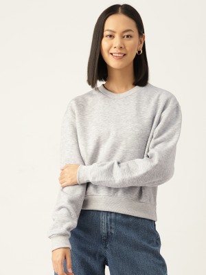 Rue Collection Full Sleeve Solid Women Sweatshirt