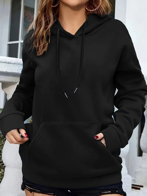 FLECT Full Sleeve Solid Women Sweatshirt