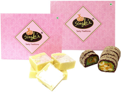 singla's Anjeer Cake 200g Plain Burfi 200g Combo pack of 2 Box(2 x 200 g)