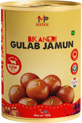 MAPAA Bikaneri Gulab Jamun, Ready to Eat Indian Desert 1 KG Tin(1000 g)