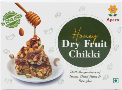 APERA Honey Dry Fruits Chikki (Sugar Free) (Honey, Kaju, Badam, Pista, Khajur, Pure Gee) Box(250 g)