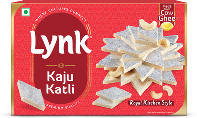 Lynk Kaju Katli - Pure GHEE | Best Kaju Katli | Sweets Indian Mithai | Great Sweets Box(22 x 9.09 g)
