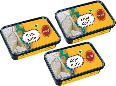 RED CLIFF Premium Kaju Katli (Sweets, Indian Mithai) (Kaju Katli | Combo Pack of 3 | Festive Gift Box(3 x 200 g)