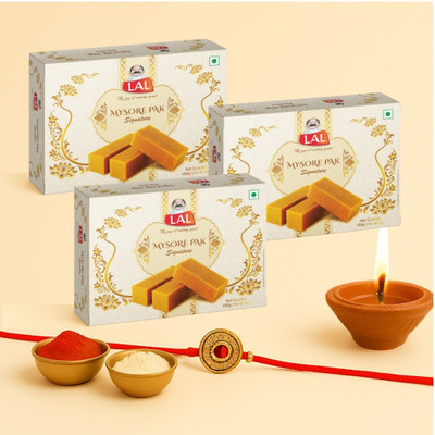 Lal Mysore Pak Premium 400g Pack Of 3 Box(3 x 400 g)