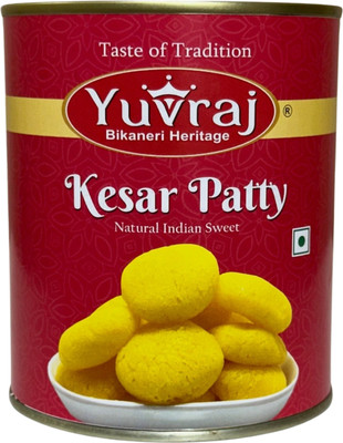 Yuvraj Food Product Kesar Patty Rajasthani sweets 1 kg tin Can(1 kg)