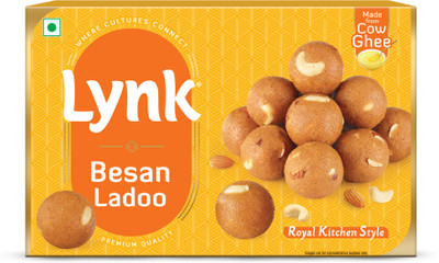 Lynk Besan Ladoo - Pure COW GHEE | Best Besan Laddu Laddu | Sweets Indian Mithai Box(400 g)