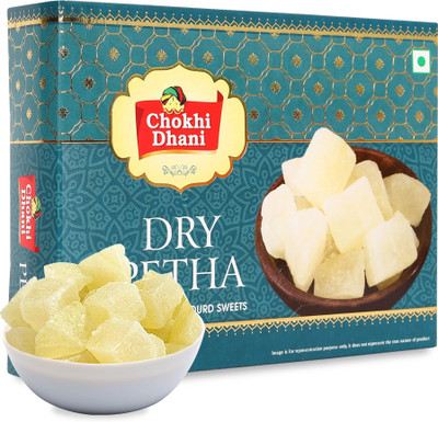 Chokhi Dhani Dry Agra ka Petha | Soft and Juicy Indian Sweet (Pack of 1) Box(400 g)