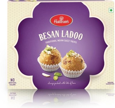 Haldiram's Besan Ladoo | Authentic Laddu Taste | Indian Mithai | Great Sweets Gift Pack Box(400 g)