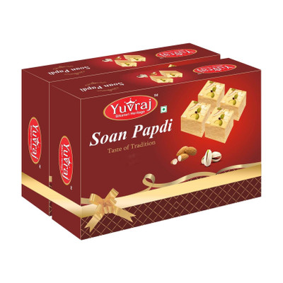 Yuvraj Food Product Soan papadi (patisa ) Famous indian sweets ( 200 Gm X 2) combo pack(2 x 200 g)