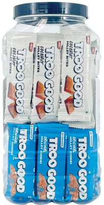 TROOGOOD Millet Chikki(15g) + Coconut Millet Chikki (15g) Combo Jar | Gajak | Barfi Box(50 x 15 g)