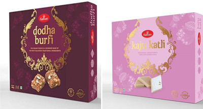 Haldiram's Dodha Burfi (400 g) & Kaju Katli 400 g Combo Box(2 x 400 g)