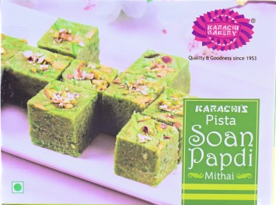 KARACHI BAKERY Pista Soan Papdi Mithai Box(200 g)