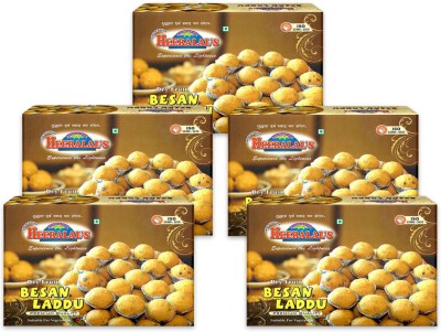 Heeralal's Dry Fruit Besan Laddu 2.5Kg (500Gm x 5) Premium Nuts Ladoo Healthy Desi Ghee Box(5 x 500 g)