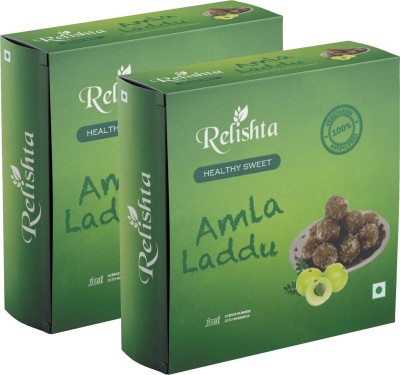 Relishta Natural Amla Laddu 2x400g - Handcrafted original recipe & Traditional Taste Box(2 x 400 g)