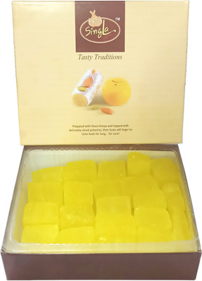 singla's Soan Halwa 500grm Kesar Dry petha 500g Sweets Combo pack of 2 Box(2 x 0.5 kg)