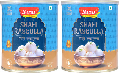 SWAD Shahi Rasgulla Tin(2 x 1 kg)