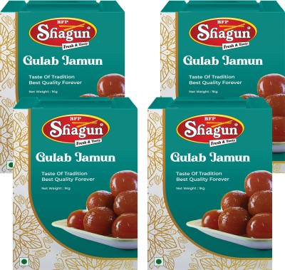 Bfp Shagun Gulab Jamun 4Kg (1Kg Pack of 4) Bikaneri Sweets Soft Vegetarian Tin(4 x 1 kg)