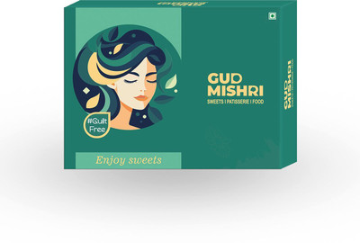 Gud Mishri Kaju Katli 400g | Premium Cashew Barfi Sweetened with Mishri | No Refined sugar Box(400 g)
