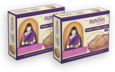 MUMCHIES Peanut-Jaggery Laddu - Vegan & Healthy Sweets Box(2 x 200 g)