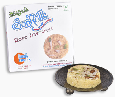 Bhagat's Sweets SonRolls Rose Flavoured Mithai 250gm Per Box (Pack of 3) Box(3 x 250 g)