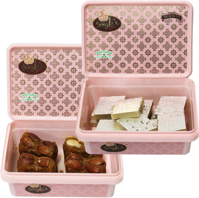 Singla Sweets Dal Pinni 200g and Kaju katli 200g combo Box(2 x 200 g)