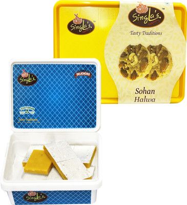 Singla Sweets Kesar Kaju burfi 200g and Soan Halwa 300g Combo pack of 2 Box(2 x 250 g)