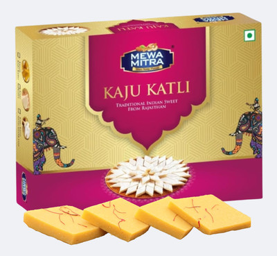 Mewa Mitra Kesar Kaju Katli |Fresh and Healthy Cashew Nuts |Sweets |Burfi Box(400 g)