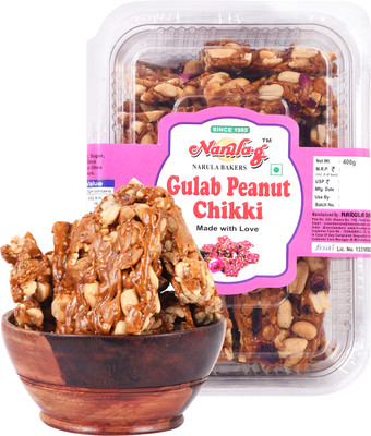 Narula G GULAB PEANUT CHIKKI 400g Box(400 g)