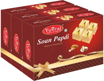 Yuvraj Food Product mithai Soan papadi (patisa ) bikaneri sweets ( 500 gm x 3 ) combo pack Box(3 x 500 g)
