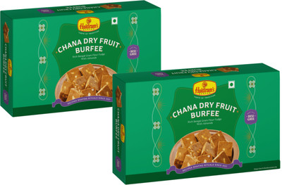 Haldiram's Chana Dry Fruit Burfee (250gm) pack of 2 Box(2 x 250 g)