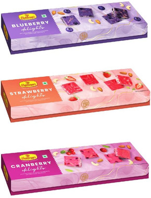 Haldiram's Blueberry Delight, Cranberry Delight, Strawberry Delight (125G) Combo Pack Box(3 x 125 g)
