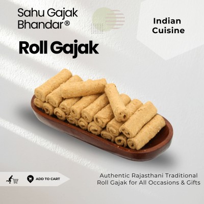 Sahu Gajak Bhandar Gazak Khasta Roll 350 Gram | Gud Gachak Roll | Sesame Chikki | Sweets and Snacks Box(350 g)