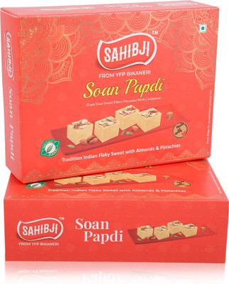 YFP SAHIBJI Soan Papdi 200g (Pack of 2) | Traditional Indian Sweet Box(2 x 200 g)