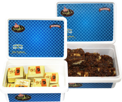 Singla Sweets Kaju Bite 200g and Dodha Burfi 200g Combo pack of 2 (400g) Box(2 x 200 g)