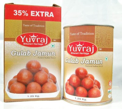 Yuvraj Food Product Gulab jamun sweets mithai 1.25 box Can(1.25 kg)