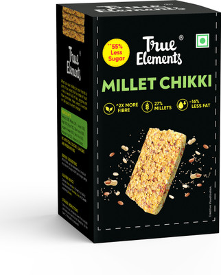 True Elements Millet Chikki (Single Serve 20gm) (Pack of 12) - 240gm Vacuum Pack(12 x 20 g)