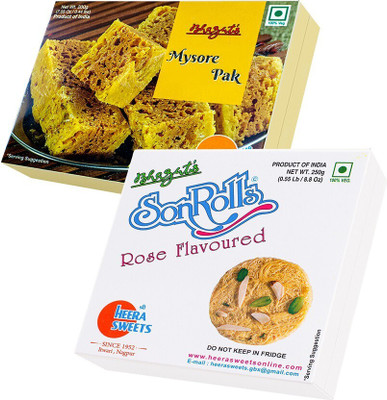 Bhagat's Heera Sweet Delicious Mysore Pak 200gm & Rose Sonroll 250gm Box(2 x 225 g)