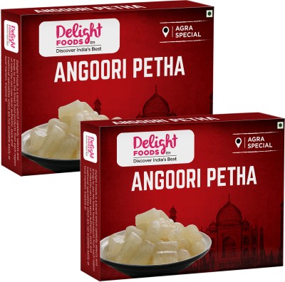 Delight Foods Agra Angoori Original Petha | Indian Mithai, Sweets Box(2 x 350 g)