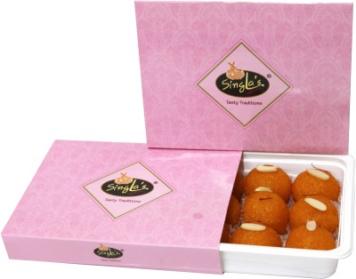 Singla Sweets Motichoor Laddu 500g, Delicious Mithai Sweets Ladoo Box(500 g)