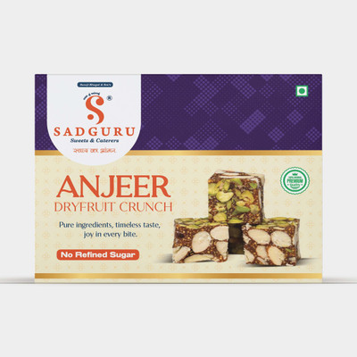 SWADNUANGANUSADGURU SADGURU SWEETS ANJEER DRY FRUIT CRUNCH Box(500 g)