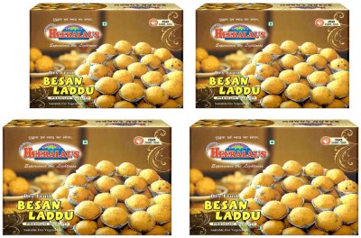 Heeralal's Dry Fruit Besan Laddu 2Kg (500Gm x 4) Premium Nuts Ladoo Healthy Desi Ghee Box(4 x 500 g)