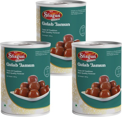 Bfp Shagun Gulab Jamun 1.5Kg (500Gm x 3) Tin(3 x 500 g)