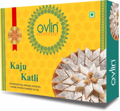 Ovlin Sweets Kaju Burfi Best Quality Kaju Katli sweet festival box Indian Mithai Sweet Box(500 g)