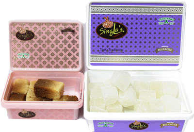 singla's Milk Cake 200g White petha 500g combo pack of 2 Box(2 x 350 g)