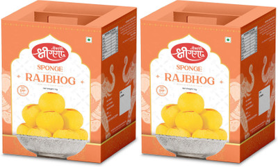 Bikaneri Shree Ganga Delicious Rajbhog 24 Pieces Tin(2 x 1 kg)