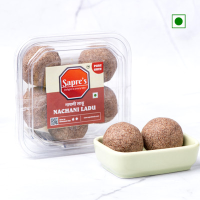 sapre's Pure Ghee Nachani Ladu, Ragi Laddu/Ladoo, Fight Anemia & Boost Hemoglobin, Sweet Festive Gift Box(2 x 200 g)