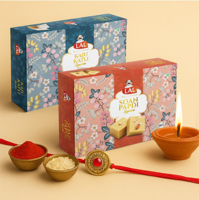 Lal Sweets Combo Pack of Kaju Katli 400g & Soan Papdi Premium 400g Box(2 x 400 g)