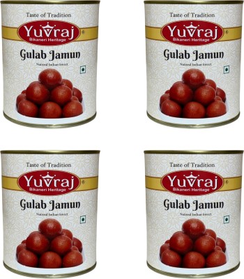 Yuvraj Food Product Gulab jamun bikaneri sweets combo 500 gm x 4 Tin pack Can(4 x 500 g)