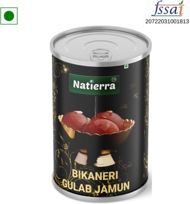 Natierra open & Eat Bikaneri Gulab Jamun | 8pcs Can(400 g)