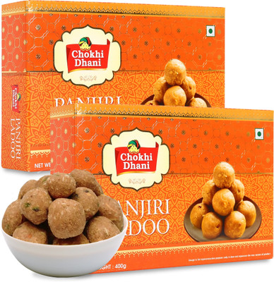 Chokhi Dhani Panjiri Ladoo Authentic Indian Sweets 400g Box(2 x 200 g)